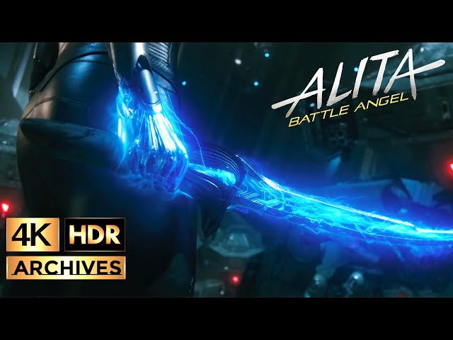 Alita: Battle Angel [ 4K - HDR ] - Alita vs Vector's Drones. Short Fight Scene (2019)