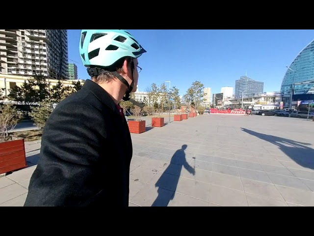 6K VR180 3D Ulaanbaatar sign one wheel