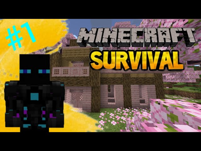 Minecraft Survival--Half house is builded  episode #1