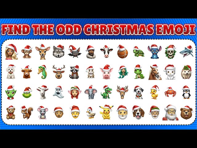 🎄 Can You Spot the Odd Christmas Emojis? 🎅🌟 Take the Ultimate Emoji Challenge! 🤔