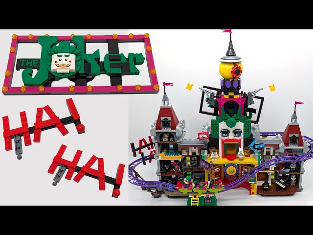 The Joker Manor - LEGO Set Build Part 4 - Joker head, roller coaster, finishing touches and review