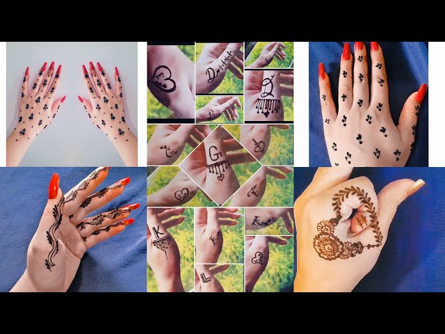 Easy Letter Mehndi Designs for Beginners