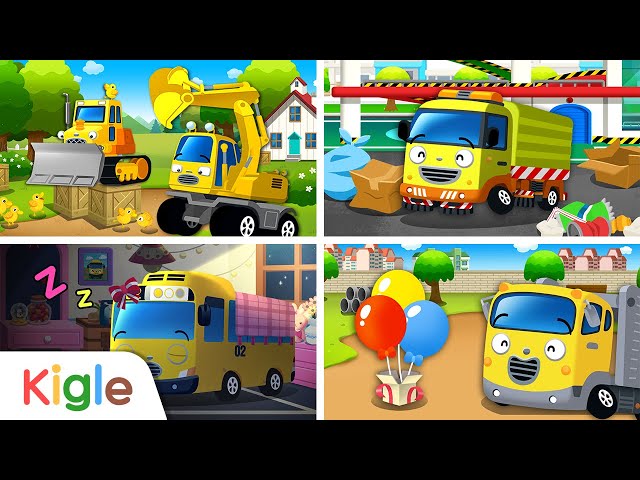 Spesial Mobil Kuning | Mobil Anak anak | Truk Pengangkut Mobil Excavator | Kigle TV Indonesia