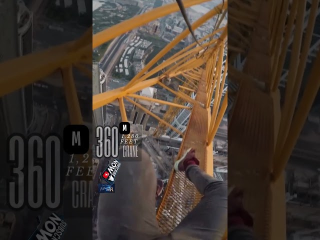 He  Defied DEATH and Climbed a 360 meters (1,280 feet) Crane - Watch!