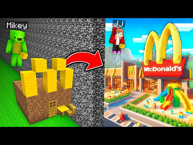 Mikey POOR vs JJ RICH MCDONALDS Survive Battle in Minecraft (Maizen)