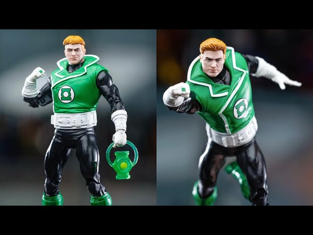 New McFarlane Toys Green Lantern Guy Action Figure in hand images by robdtoys