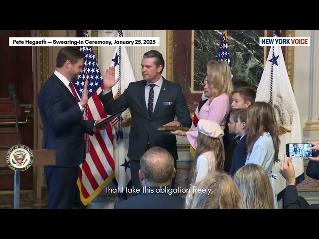 Pete Hegseth — Swearing In Ceremony