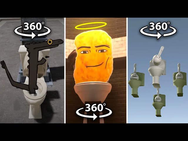 Skibidi Toilet Gegagedigedagedago VS Otamatone Skibidi Toilet VS Skibidi Toothless Dancing 360º VR