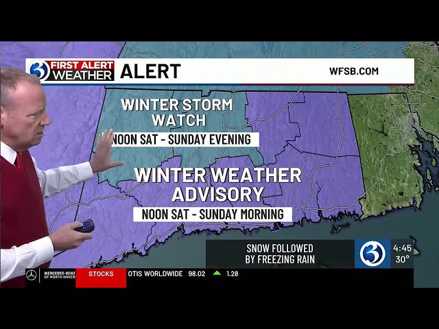 FORECAST: First Alert Weather Days for snow, an icy mix, also heavier rain