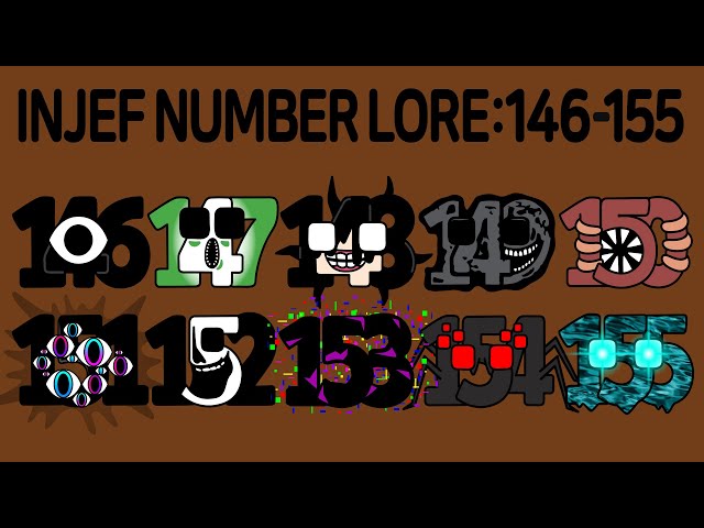 인제프 넘버로어 INJEF Number Lore (146-155)│Alphabet Lore meme