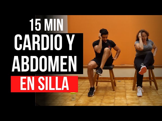 Ejercicios para bajar de peso con silla 🪑 CARDIO y ABDOMINALES en SILLA | ejercicio sentada/sentado