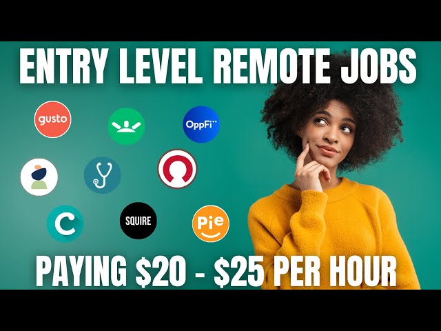 9 REMOTE JOBS PAYING $20 - $25 PER HOUR - ENTRY LEVEL - HIRING NOW!