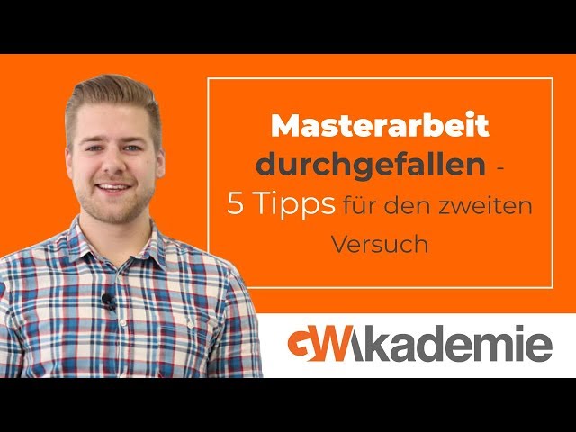 Masterarbeit durchgefallen - 5 Tipps für den zweiten Versuch