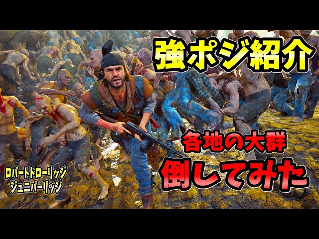 【デイズゴーン】各地の大群倒してみた 強ポジ紹介【Days Gone】