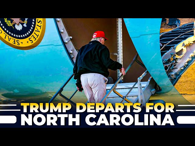 LIVE: US President Donald Trump departs for Asheville | North Carolina | Helene