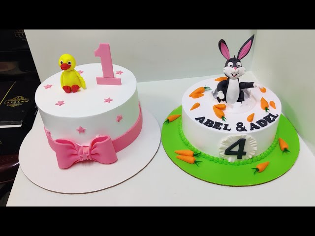 fondant decoration in cream cakes