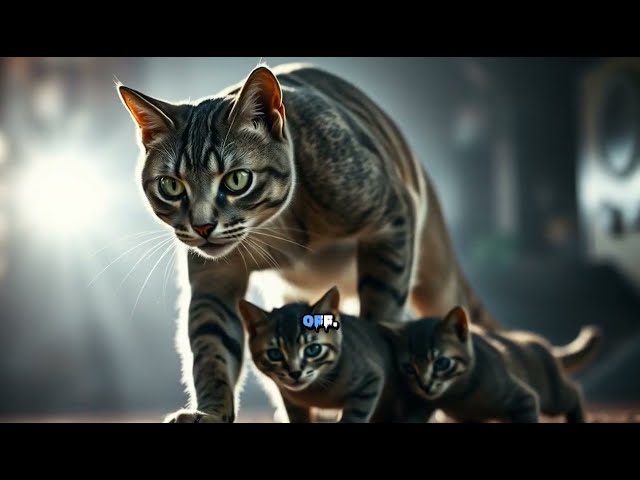 Mother Cat's Fierce Battle: Love vs. Aggression #mothercat #catslove #cat #aicat #trendingvideo