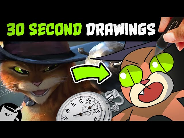 We Only Had 30 Seconds to Draw These Popular Characters