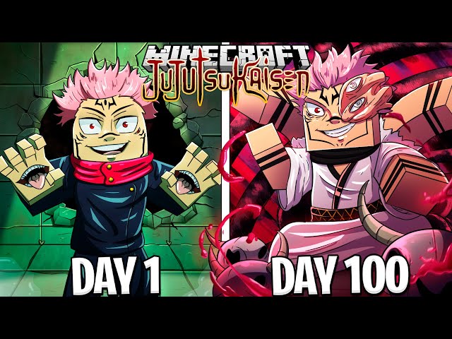 I Survived 100 Days as SUKUNA in Jujutsu Kaisen Minecraft!