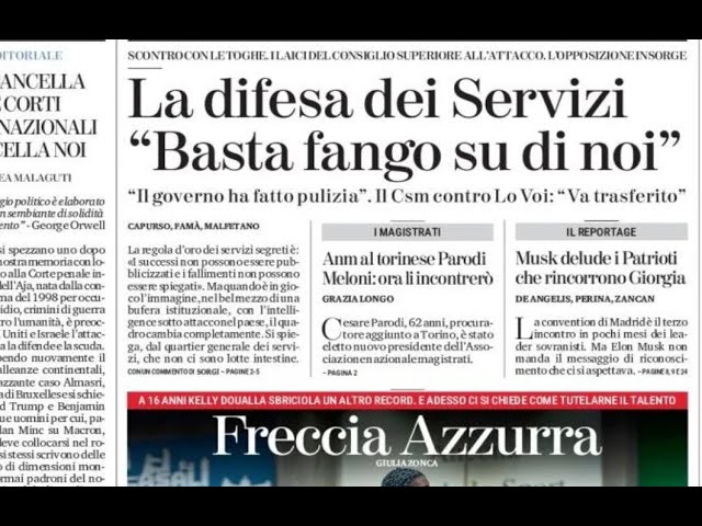 RASSEGNA STAMPA 9 FEBBRAIO 2025 QUOTIDIANI NAZIONALI ITALIANI  PRIME PAGINE DEI GIORNALI DI OGGI