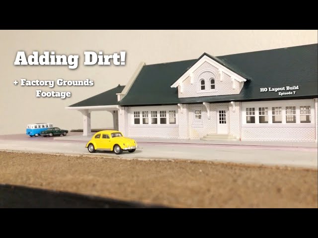 Large HO Train Layout Build - Ep 7 - Adding Dirt and Sugar Factory Footage