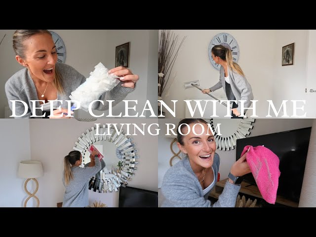 EXTREME DEEP CLEANING MOTIVATION - Living room clean with me. Super satisfying deep cleaning