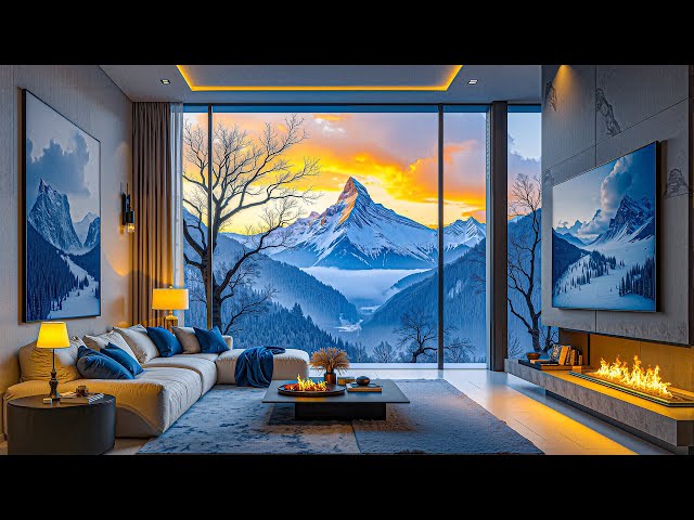 Cozy Jazz Melodies In A Luxurious Living Room - Smooth Jazz With Fireplace Sounds To Relieve Stress