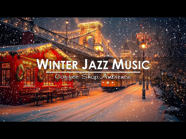 Dreamy Winter Jazz Night ☕ Cozy and Quiet Cafe for a Relaxing Mood