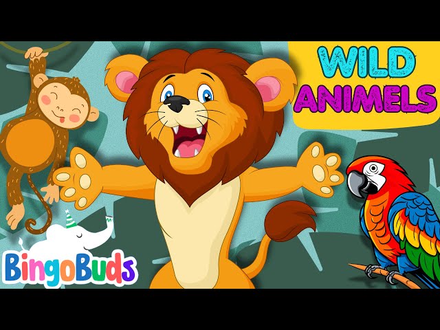 Wild Animals for Kids | Learn Animal Names & Sounds | Fun Kids Vocabulary Video!