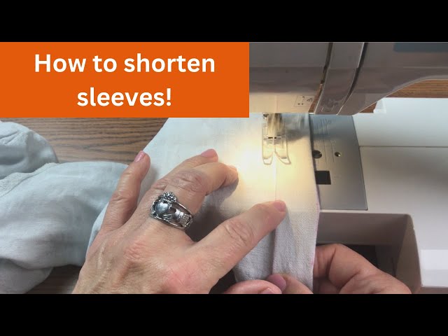 How to shorten the sleeves on a woman's top