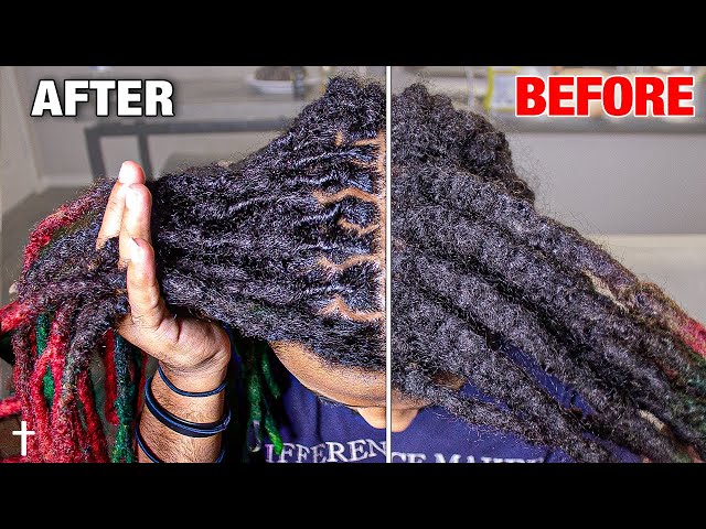 How To Retwist Dreadlocks With Just Rose Water And Oil + Double Braid Hairstyle