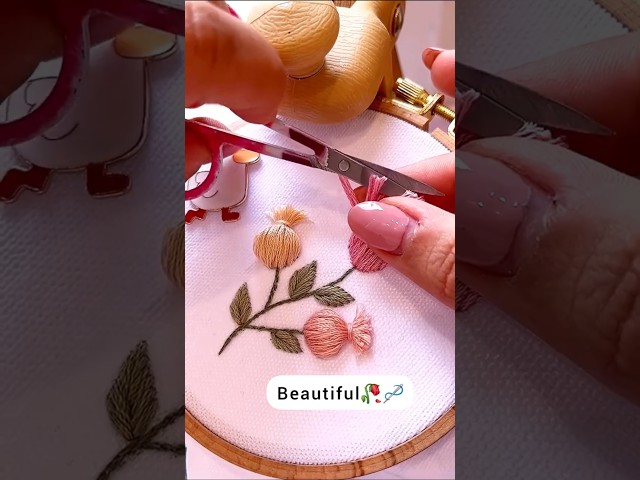 Beautiful embroidery tutorial #shorts #trending #viral #new #foryou #video #ytshorts