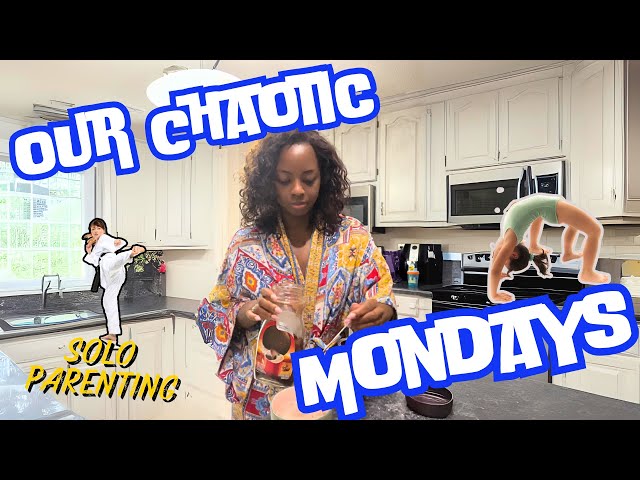 Chaotic Solo Parenting Monday: Gymnastics, Karate, Family Time, Dinner & Reset | Mom of 3