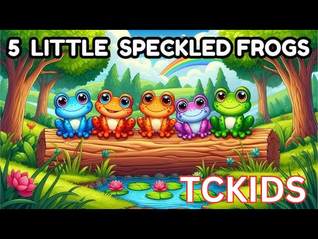 Five Little Speckled Frogs 🐸 | TCKIDS Nursery Rhymes & Kids Songs