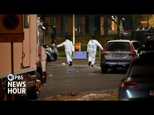 News Wrap: Around 10 people killed in mass shooting at education center in Sweden