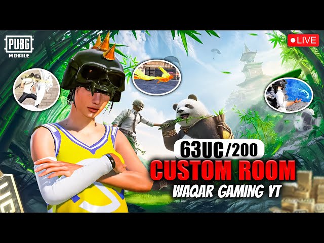 PUBG MOBILE LIVE UC CUSTOM ROOMS PAKISTAN | UC & RP ROOMS | WAQAR X LIVE