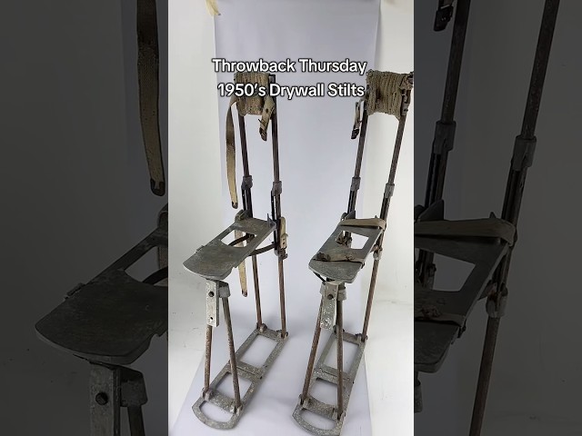 Vintage 70year old drywall stilts #drywalltaper #stilts #drywall #drywalltools