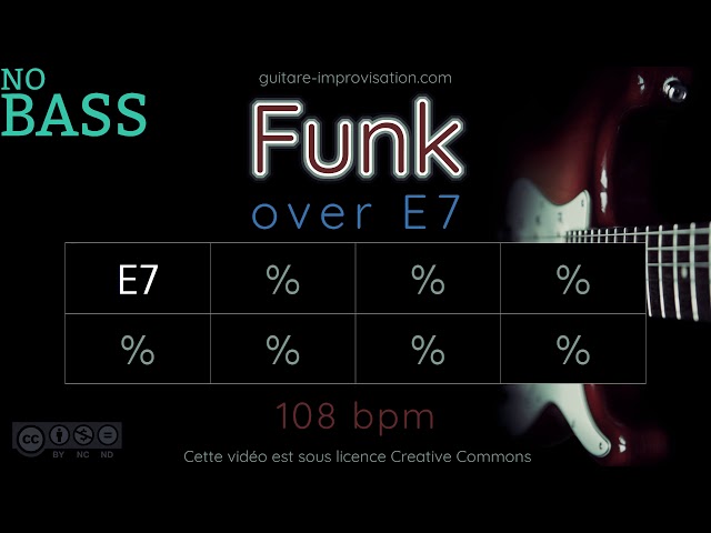 FUNK over E7 _ NO BASS - Backing Track