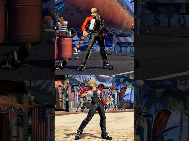 KOF XV vs FF COTW Rock Win Pose Comparison