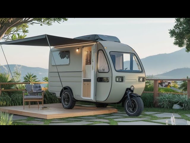 "2025 Tiny EV Camper Tricycle – The Ultimate Mini Electric RV!"