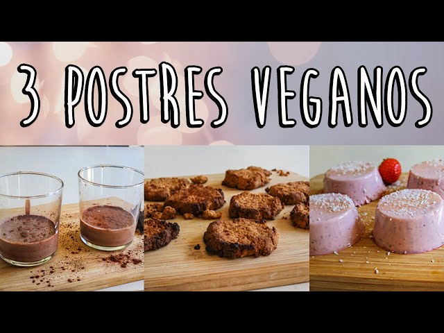 3 POSTRES FÁCILES y RÁPIDOS😋🍫 Postres VEGANOS saludables 🍫