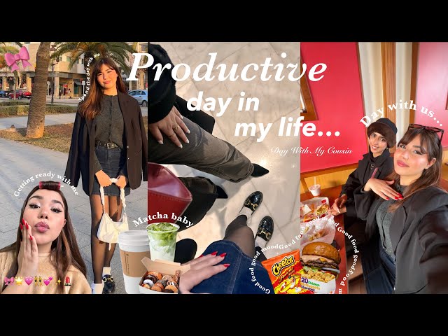 VLOG: PRODUCTIVE DAY IN MY LIFE 💗✨ day with my cousin 👯‍♀️🎀