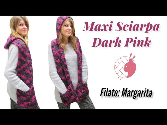 maxi scarf dark pink