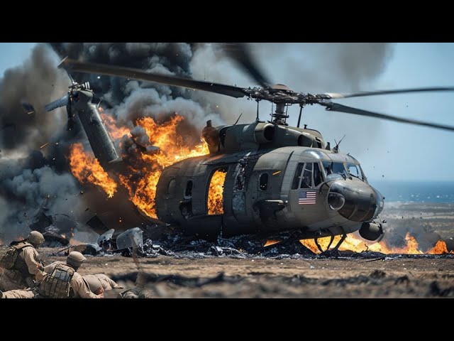 13 minutes ago! 40 US Chinook helicopters carrying 1500 troops were shot down by Russia