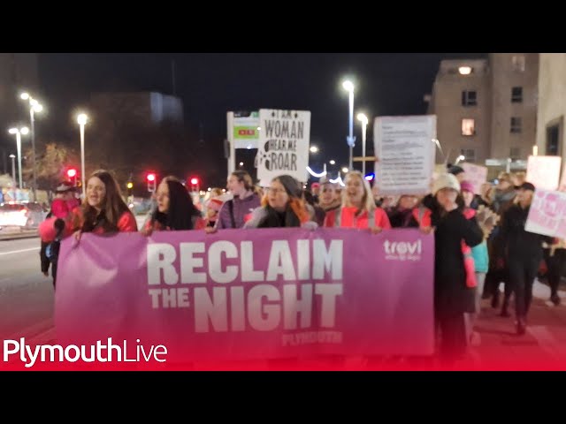 Hundreds march at Plymouth Reclaim The Night march