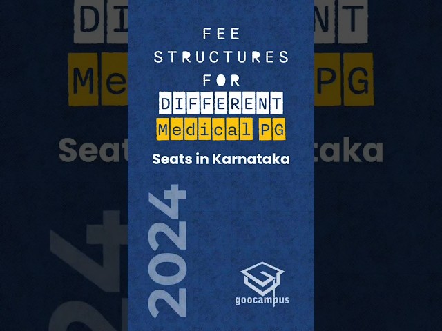 Fee structures for different Medical PG seats in Karnataka #shortsfeed #shorts