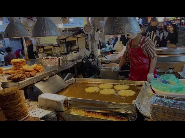 Meat Pancakes in Gwangjang Market