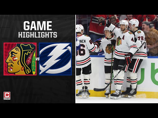 Chicago Blackhawks Highlights vs. Tampa Bay Lightning - Game Highlights | CHSN Chicago Blackhawks