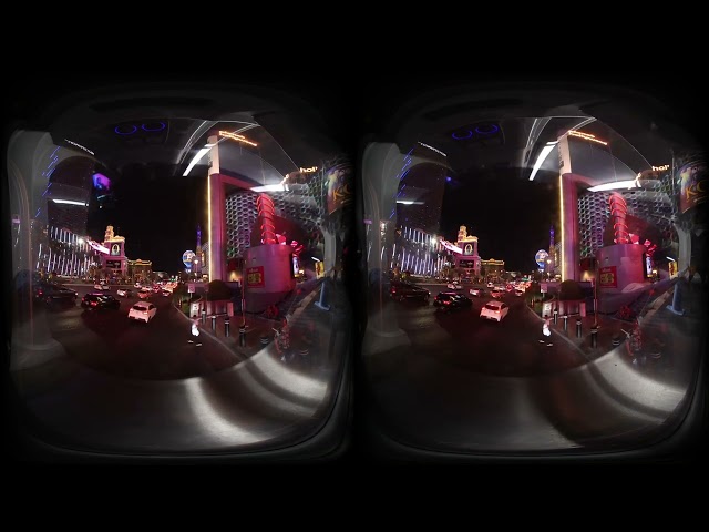 Vegas Strip on the Deuce: 8K 3D 180° VR Experience at night