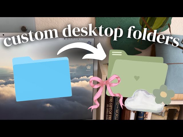 easy custom desktop folder tutorial✨how to change mac folder icons (so aesthetic!!)